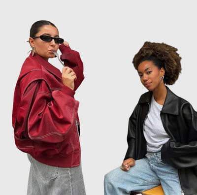 Faye™ - Ylisuuri Nahkatakki