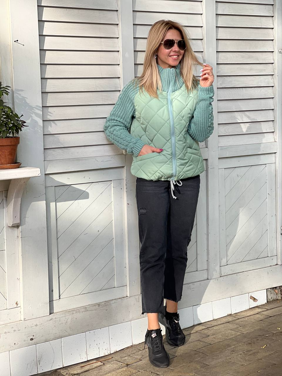 Nora | Patchwork Neuletakki Naisille